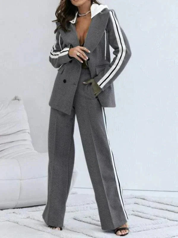 W&W Mode | Ord Set Blazer für Damen und weite Jogginghose Zweiteiler