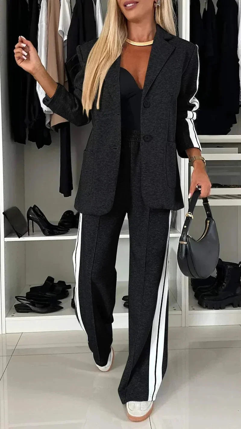 W&W Mode | Ord Set Blazer für Damen und weite Jogginghose Zweiteiler