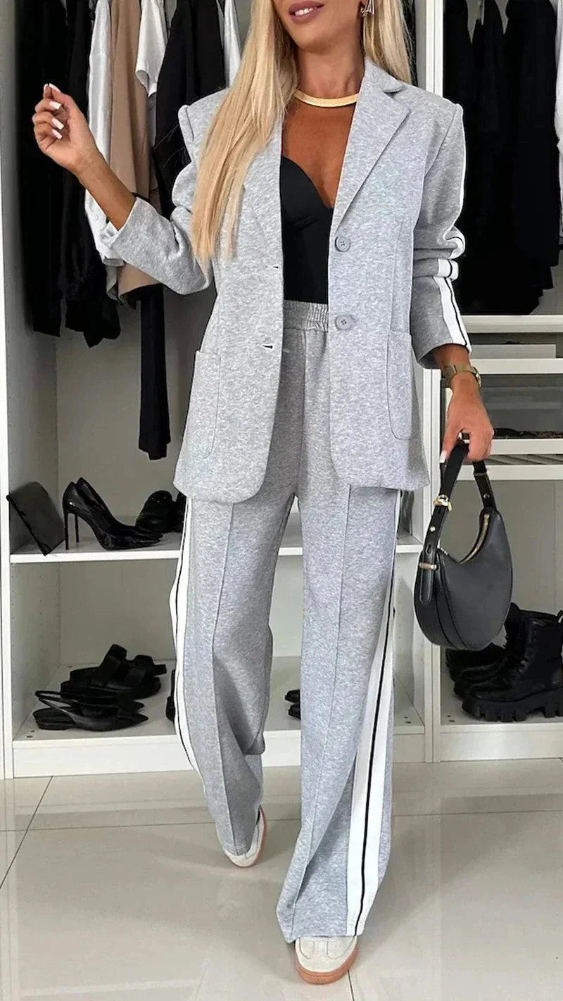 W&W Mode | Ord Set Blazer für Damen und weite Jogginghose Zweiteiler