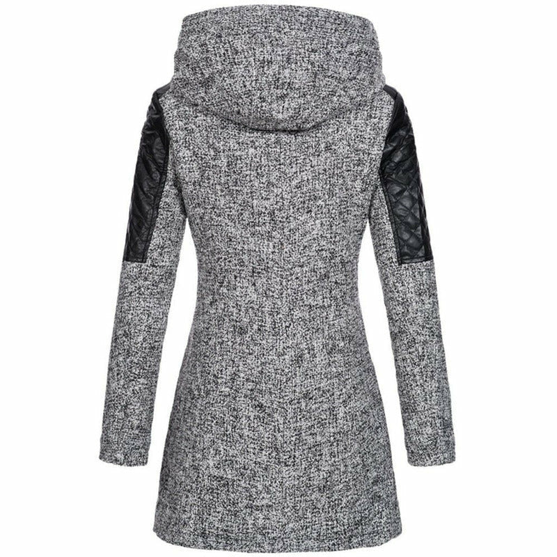 WW | Kurzer Mantel mit Kapuze und Reißverschluss