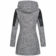 WW | Kurzer Mantel mit Kapuze und Reißverschluss