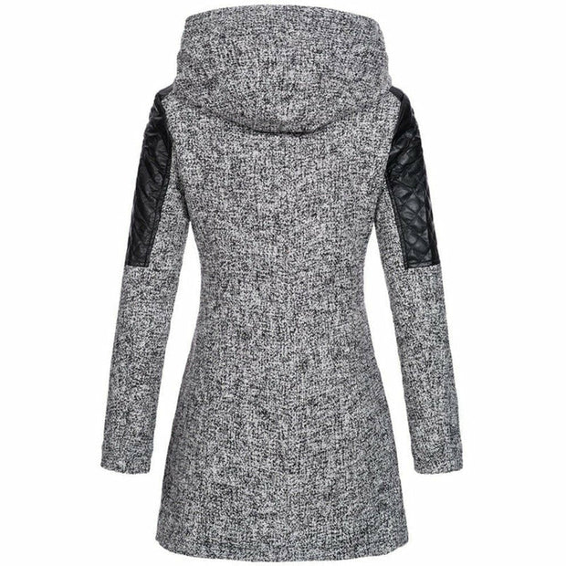 WW | Kurzer Mantel mit Kapuze und Reißverschluss