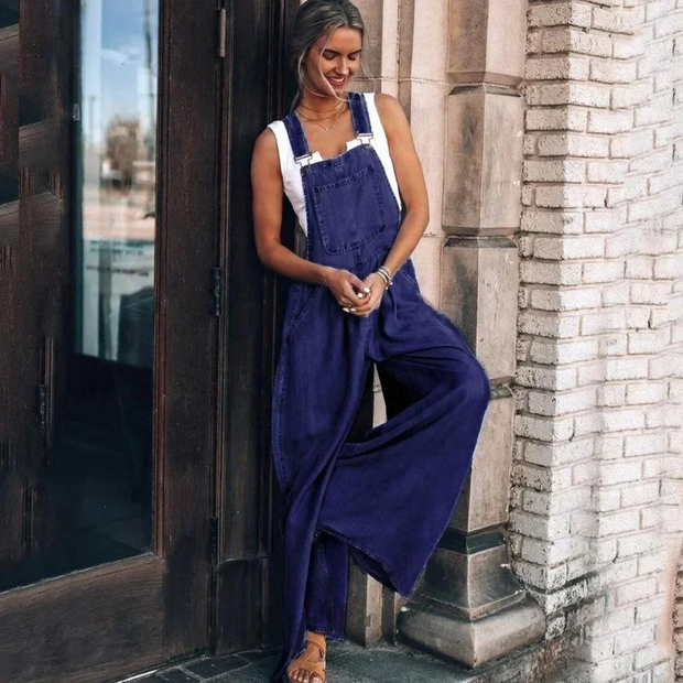 WW | Eleganter Verstellbarer Denim-Jumpsuit