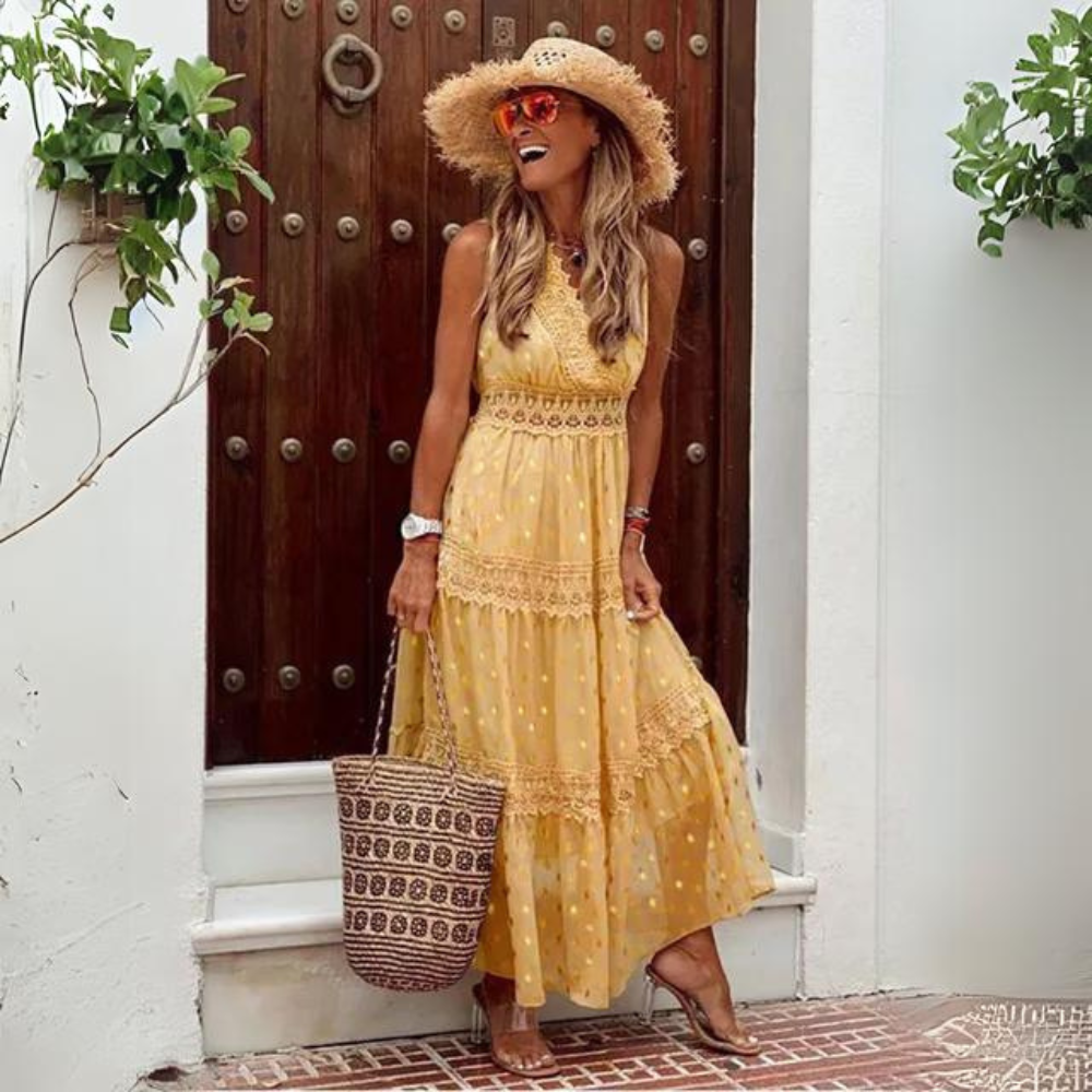 WW | Elegantes Kleid aus Besticktem Chiffon