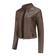 WW | Elegante Lederjacke mit einzigartigen Details für Damen