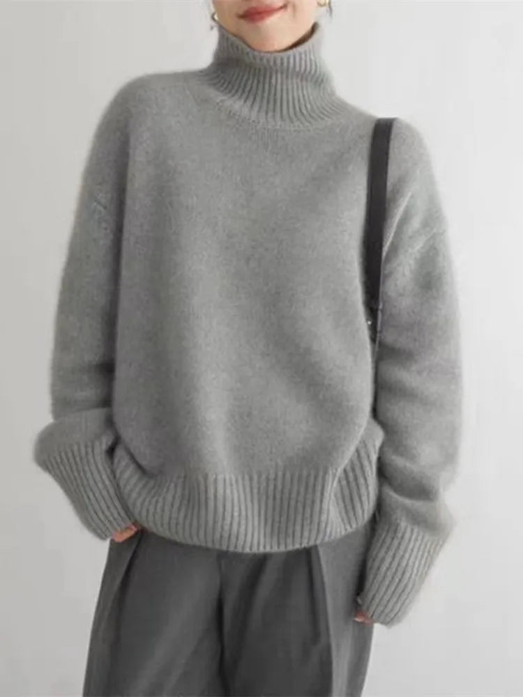 WW | Elegante Kaschmir Rollkragenpullover Damen