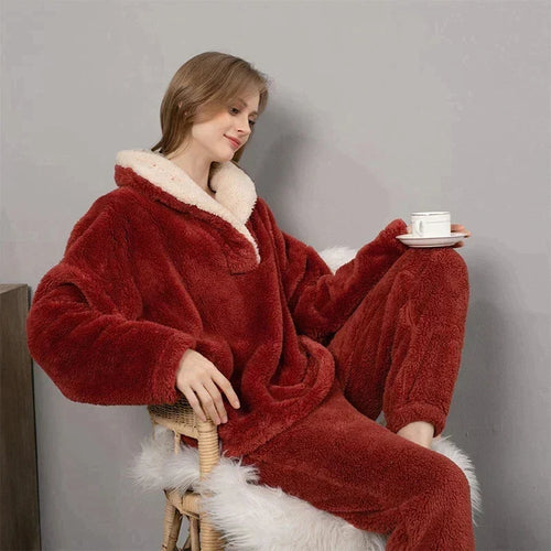 W&W Mode Dani - Damen-Fleece-Pyjama-Set