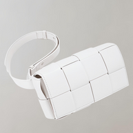 WW - Geblockte Umhängetasche Vegan Leder Damen | Geflochtene Tasche Frauen