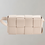 WW - Geblockte Umhängetasche Vegan Leder Damen | Geflochtene Tasche Frauen