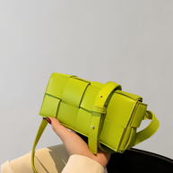 WW - Geblockte Umhängetasche Vegan Leder Damen | Geflochtene Tasche Frauen
