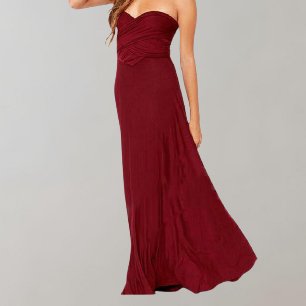 WW - Neckholder-Kleid für Damen | Maxikleid mit überkreuztem Rücken
