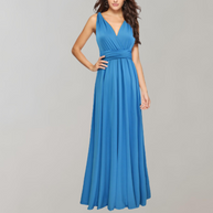 WW - Schick Maxikleid | Cocktail Kleid Taillengurtel