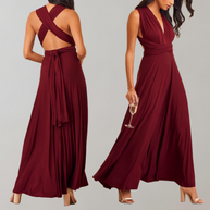 WW - Schick Maxikleid | Cocktail Kleid Taillengurtel