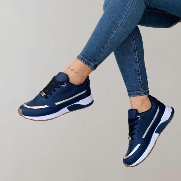 WW - Stylische Low Top Schnürsneaker für Damen für den Alltag | Sportliche Casual Fashion Sneaker