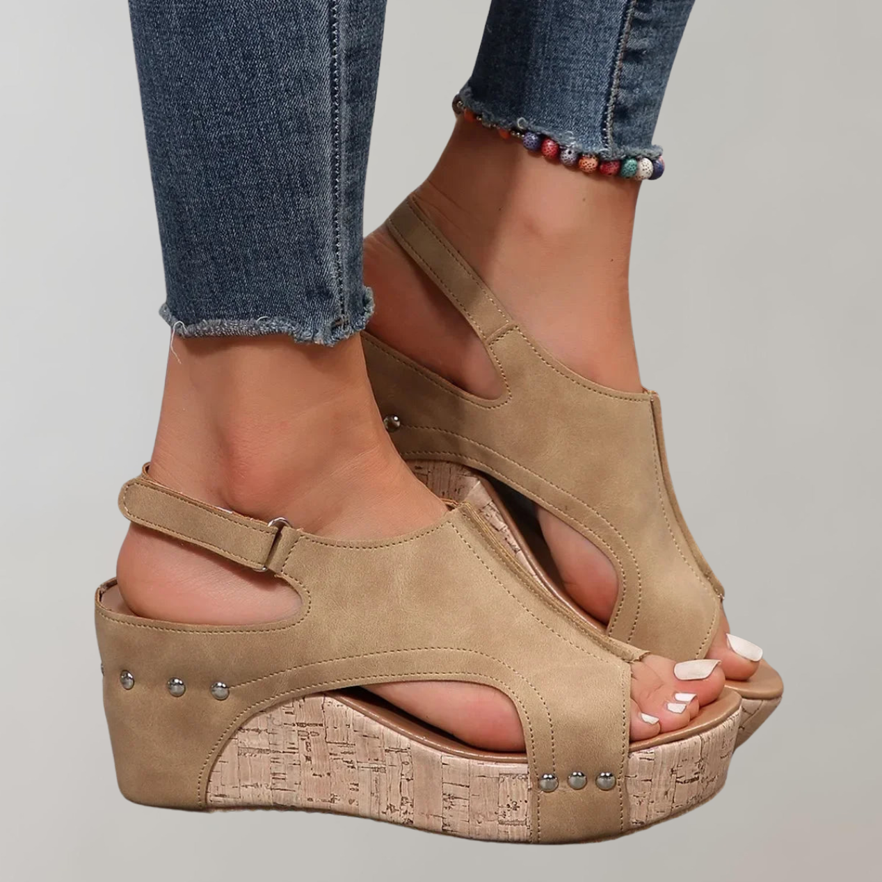 WW - Orthopädische Sandalen mit hohen Absätzen | Sandalen damen bequem