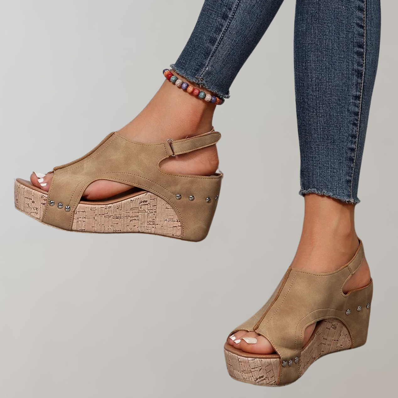 WW - Orthopädische Sandalen mit hohen Absätzen | Sandalen damen bequem