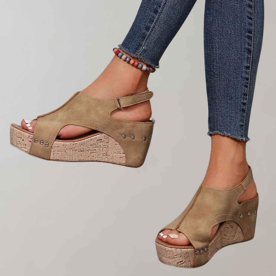 WW - Orthopädische Sandalen mit hohen Absätzen | Sandalen damen bequem