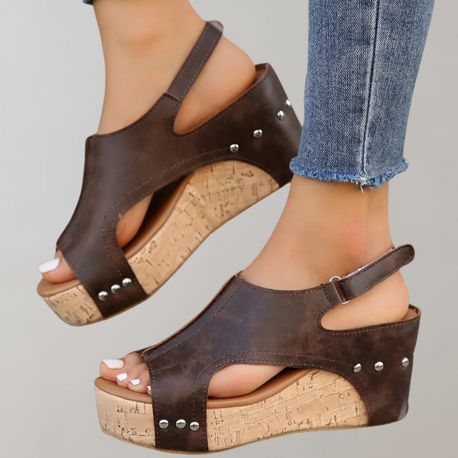 WW - Orthopädische Sandalen mit hohen Absätzen | Sandalen damen bequem