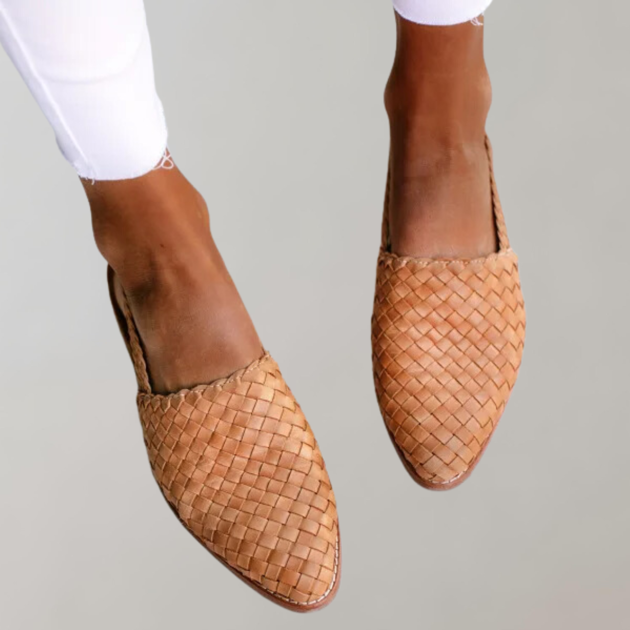 WW - Flache Sandale mit niedrigem Absatz | Loafer-Sandale mit Riemen an der Rückseite