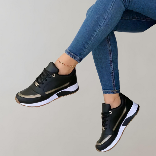 WW - Stylische Low Top Schnürsneaker für Damen für den Alltag | Sportliche Casual Fashion Sneaker