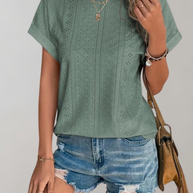 WW - Lässige Sommerbluse mit Ösenstickerei | Elegantes Top mit Ösenstickerei