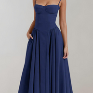 WW - Schick Cocktail Kleid | Zeitlos Abendkleid Mit tiefem Hals