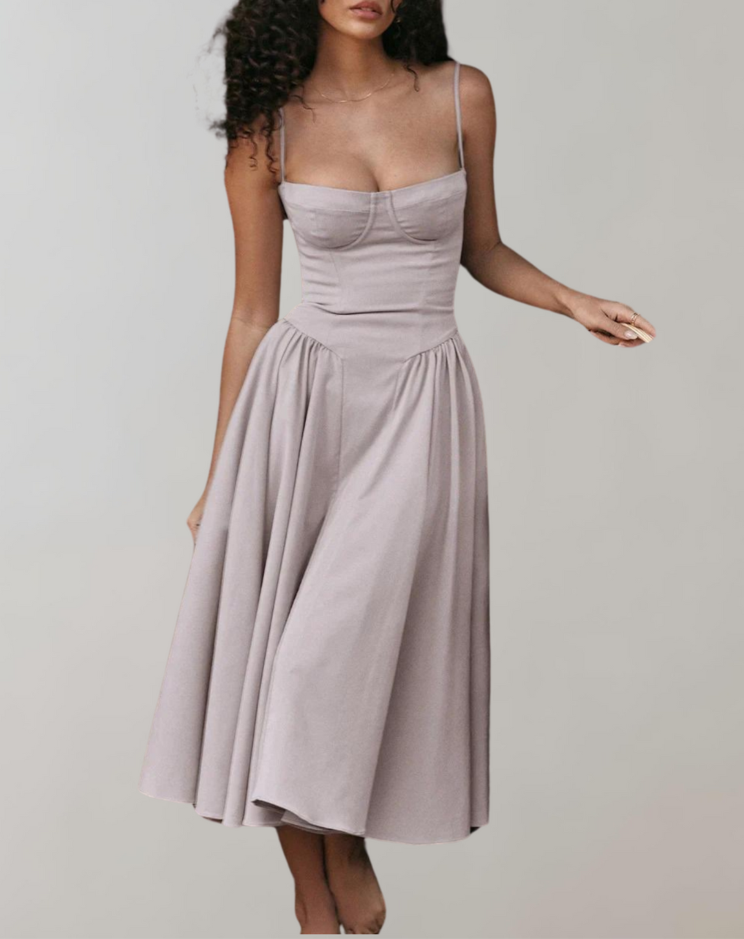 W&W Mode - Schick Cocktail Kleid | Zeitlos Abendkleid Mit tiefem Hals