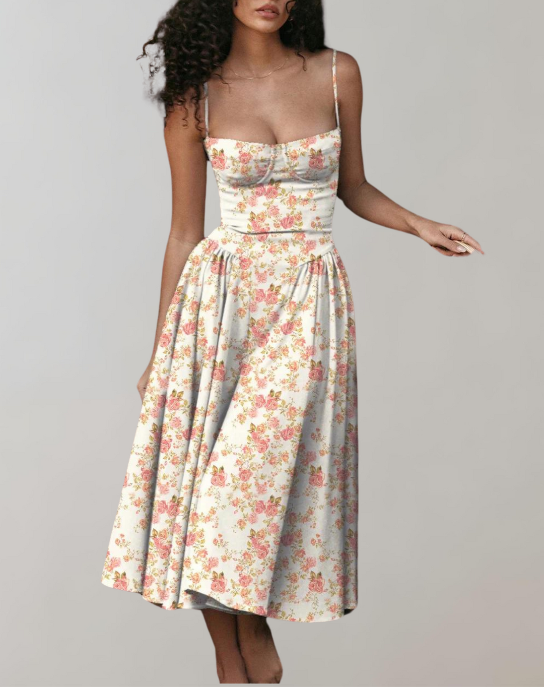 W&W Mode - Schick Cocktail Kleid | Zeitlos Abendkleid Mit tiefem Hals