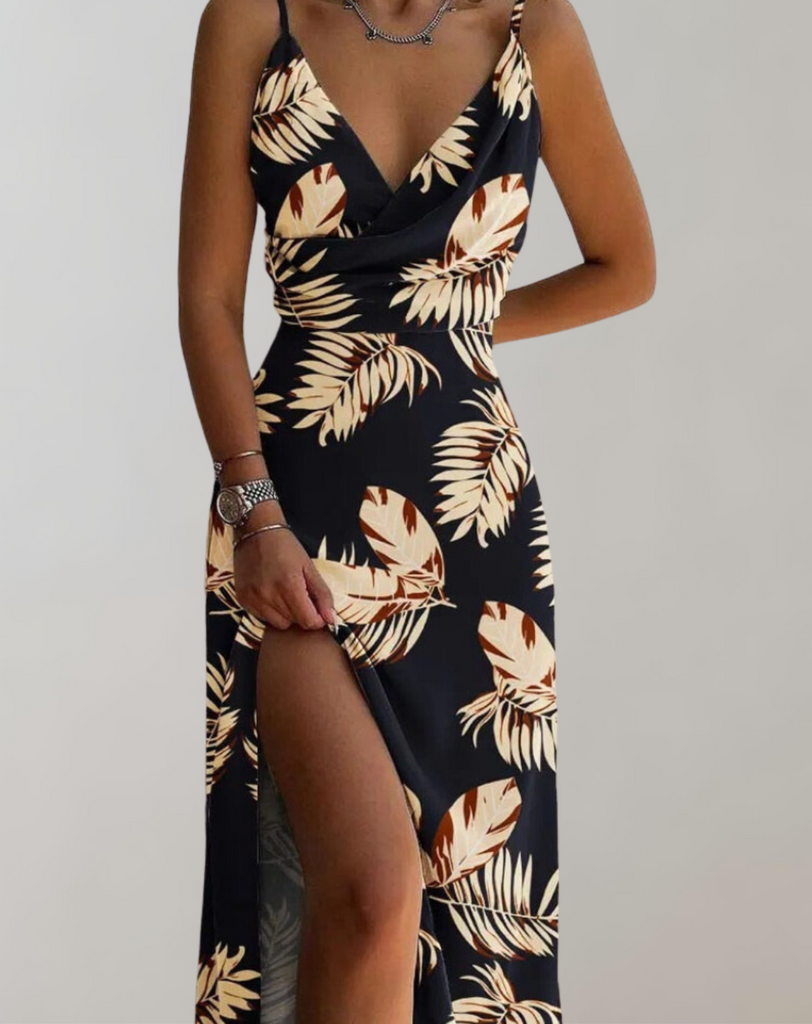 WW - Zeitlos Abendkleid | Druck Midikleid | Cocktailkleid für Damen