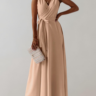 WW - Cocktail Kleid mit Taillengurtel | Schickes Maxikleid Zeitlos Design