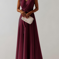 WW - Cocktail Kleid mit Taillengurtel | Schickes Maxikleid Zeitlos Design