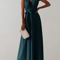WW - Cocktail Kleid mit Taillengurtel | Schickes Maxikleid Zeitlos Design