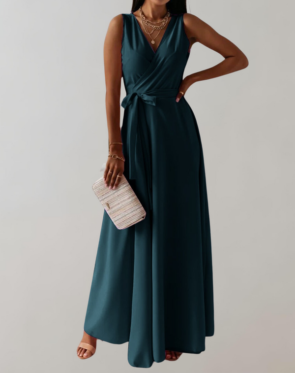 WW - Cocktail Kleid mit Taillengurtel | Schickes Maxikleid Zeitlos Design