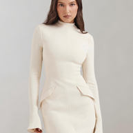 WW - Cocktail Kleid Schick | Enges Minikleid mit Taschen