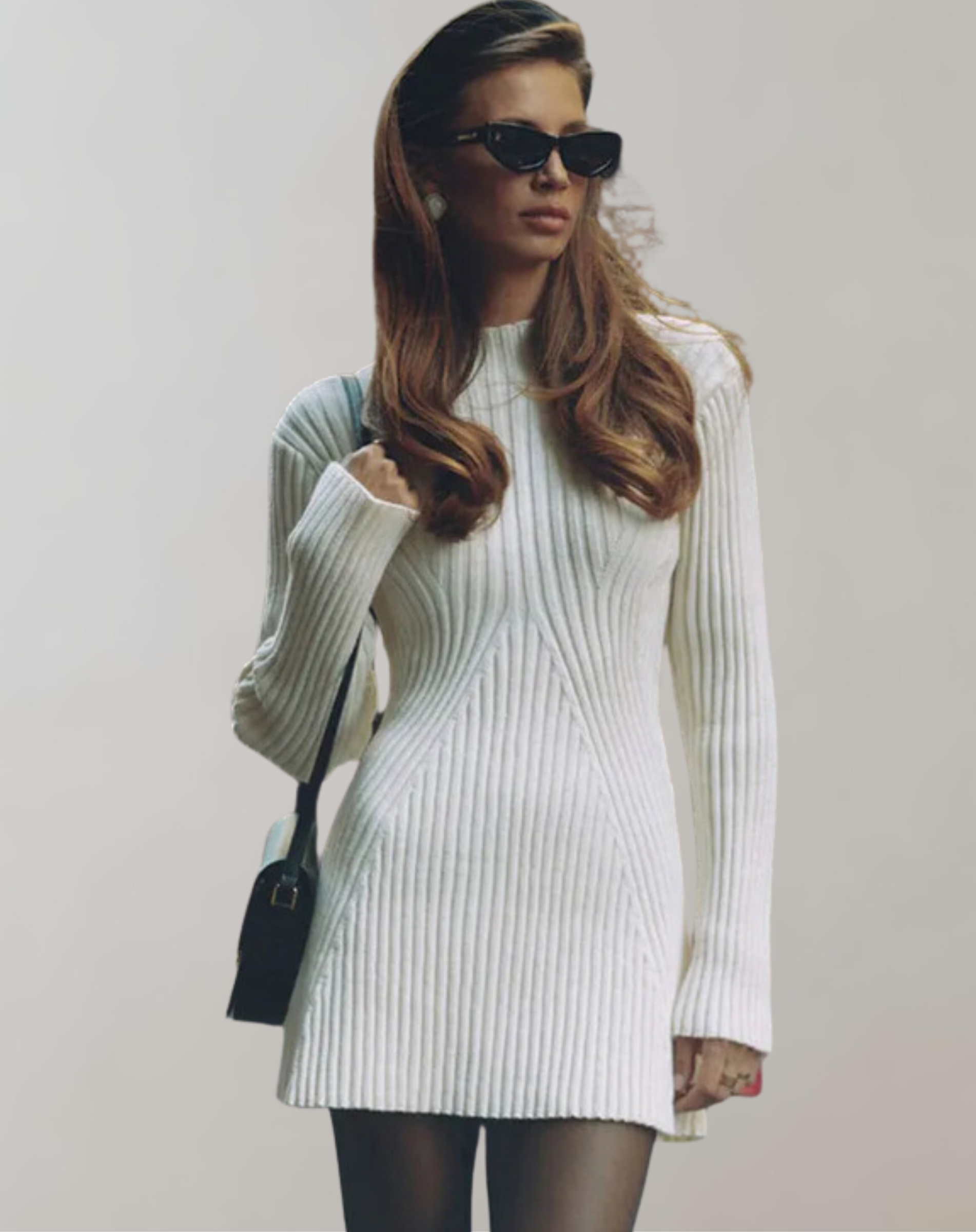 WW - Schick Minikleid Gerippt | Weiches Bequemes Kleid | Hausanzug Sommerkleid