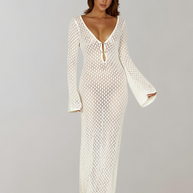 WW - Gehäkeltes Maxikleid | Cover Up Sommerkleid | Sexy Kleid Damen