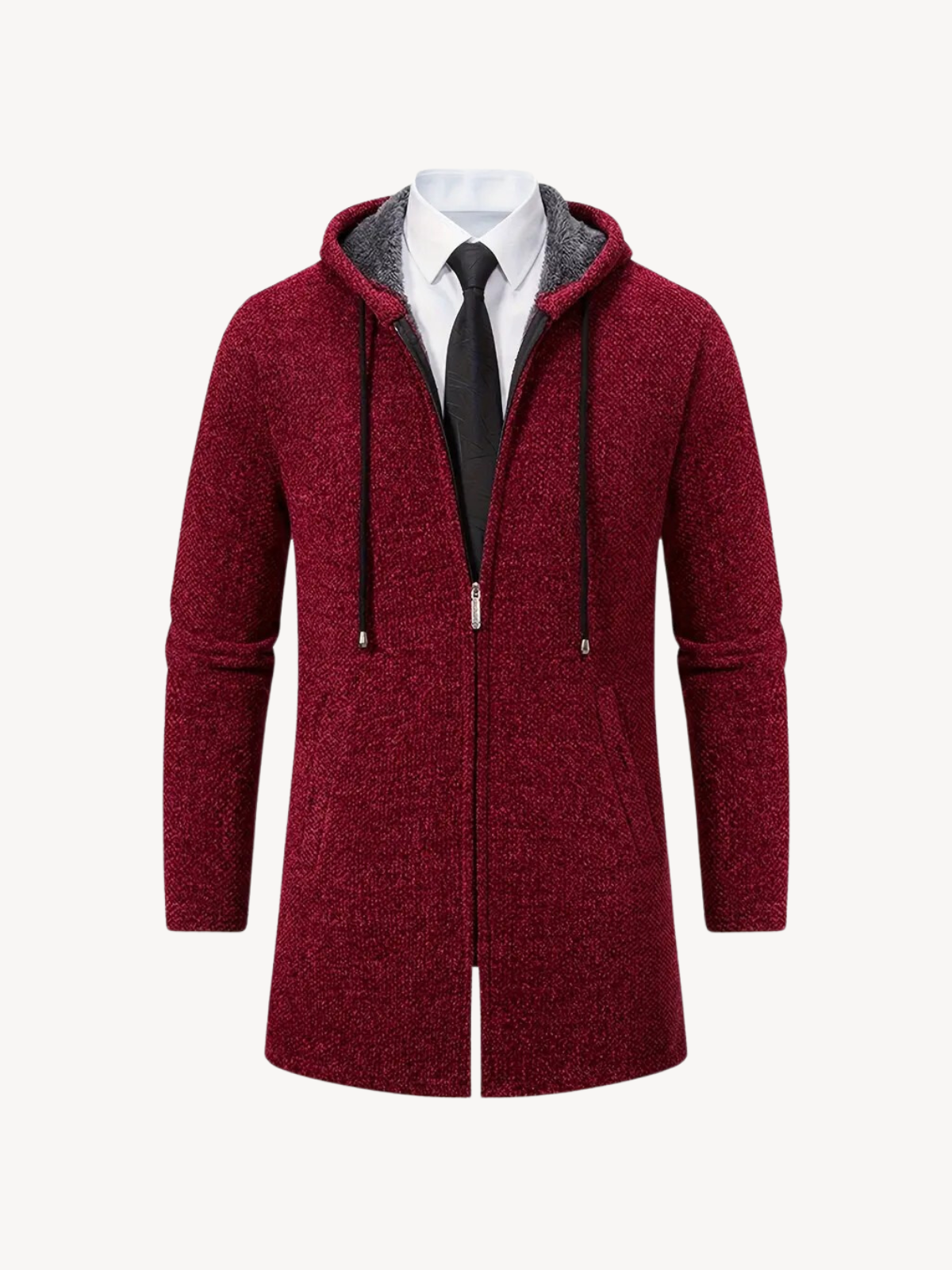 WW | Strickmantel mit Kapuze