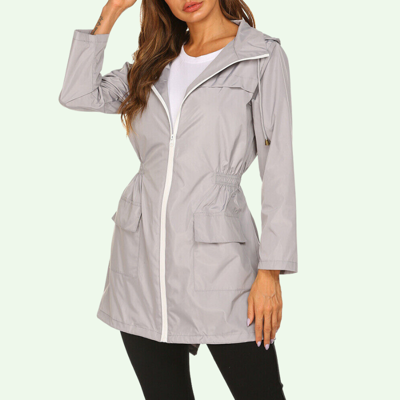 Windbreaker Jacke | Damen Outdoorjacke mit Kapuze für den Herbst