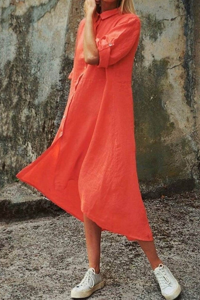 WW | Unregelmäßiges Hemdkleid