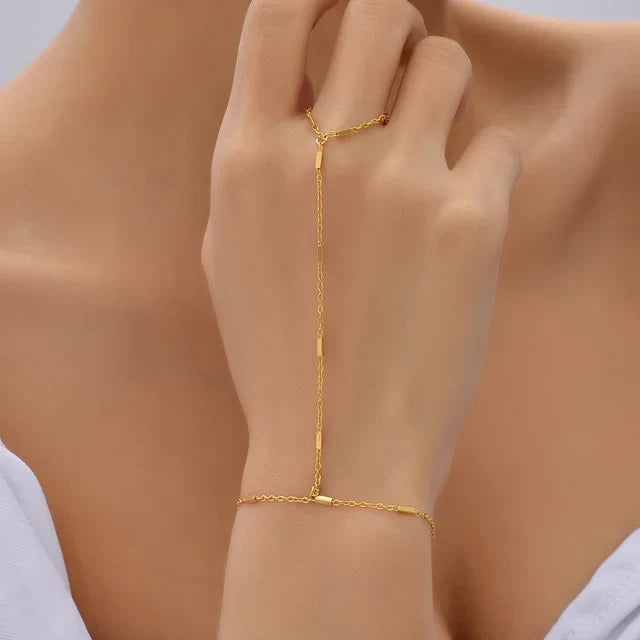 WW | Kreative Kleine Kettenarmband Fingerringe