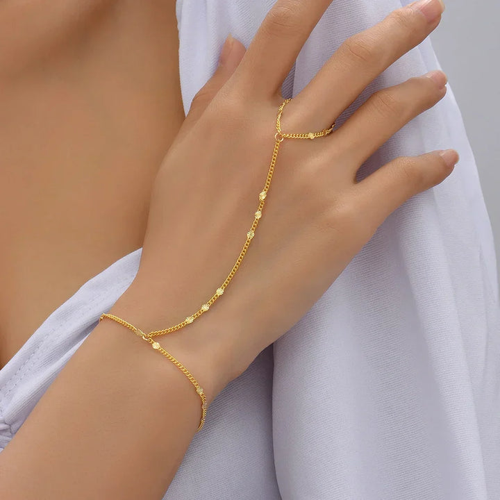 Damen Schmuckset mit Kettenarmband und Fingerringen
