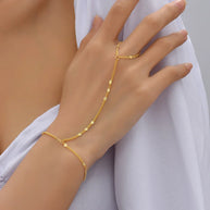 WW | Kreative Kleine Kettenarmband Fingerringe