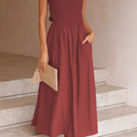 WW | Crisscross Tie-Back Midi Kleid