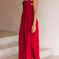 WW | Crisscross Tie-Back Midi Kleid
