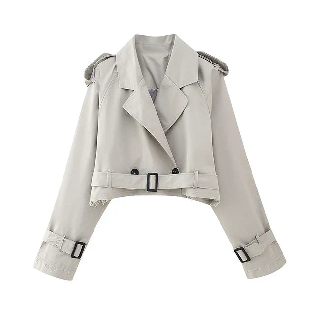 WOLFF - Stilvoller Cropped Trenchcoat