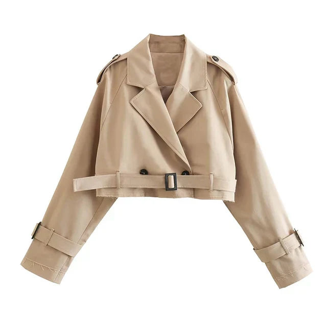 WOLFF - Stilvoller Cropped Trenchcoat