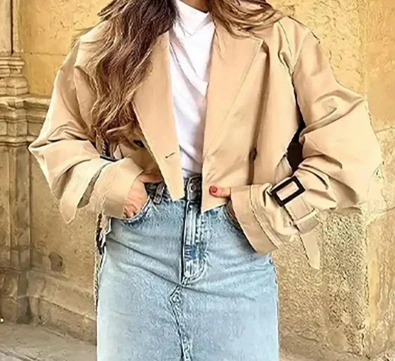 W&W Mode - Stilvoller Cropped Trenchcoat