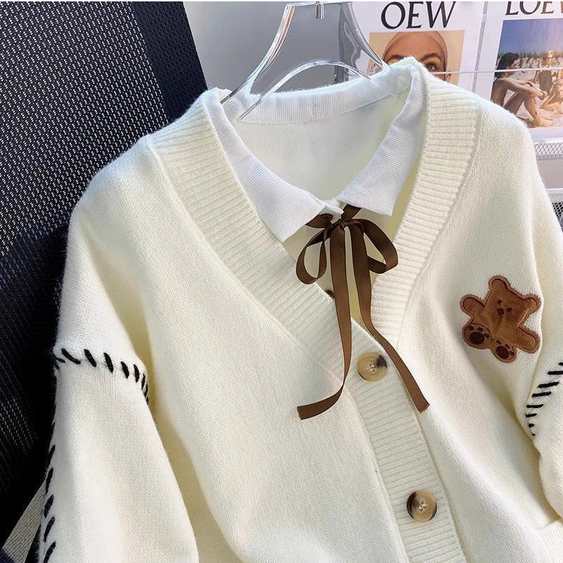 Cardigan mit Kontrastdetails