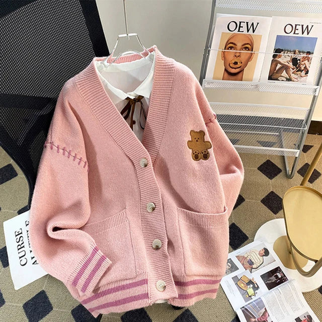 Cardigan mit Kontrastdetails