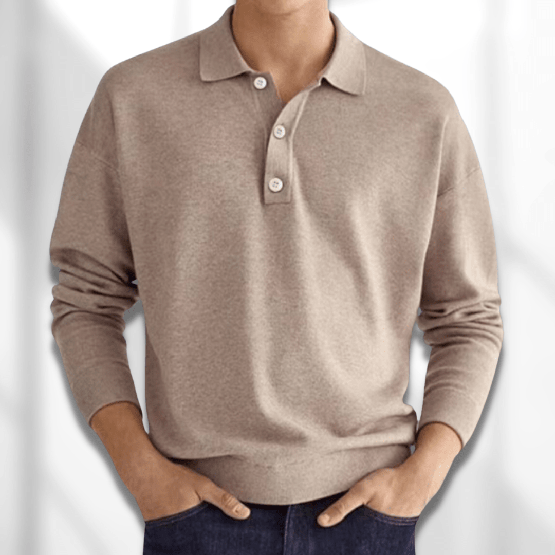 W&W Mode | Langärmeliger Poloshirt Für Herren